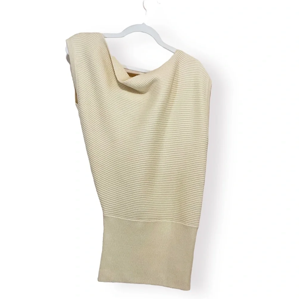 Tracy Reese Off the Shoulder Asymmetric Tunic Sweater - Picture 7 of 8